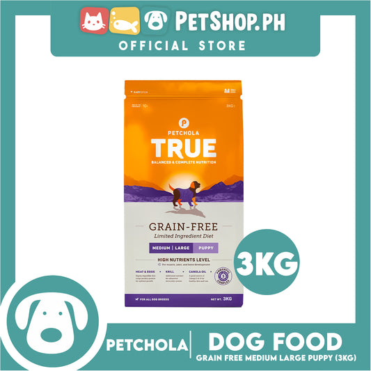 Petchola True Balanced and Complete Nutrition, Grain-Free Dry Dog Food for Puppy (3kg)