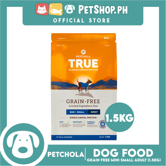 Petchola True Balanced and Complete Nutrition, Grain-Free Mini Small Adult 1.5kg Dry Dog Food