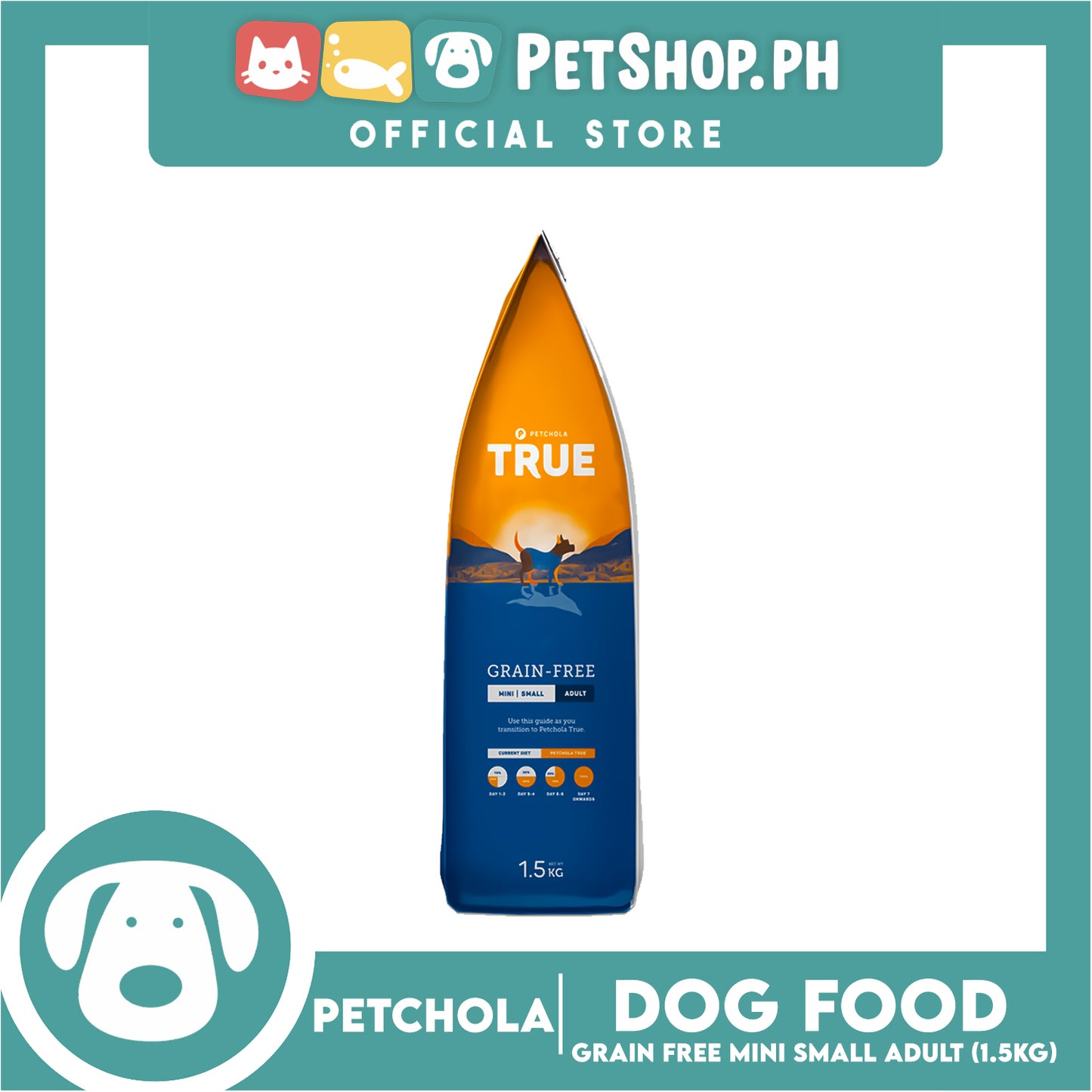 Petchola True Balanced and Complete Nutrition, Grain-Free Mini Small Adult 1.5kg Dry Dog Food