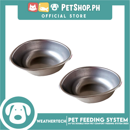 Weather Tech, Double High Pet Comfort Feeding System 64oz (Red) DHC6410RD Elevated Dog Bowls or Cat Bowls to Enhance Mealtime