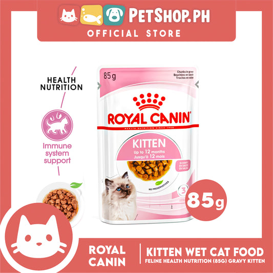 Royal Canin Feline Health Nutrition Kitten Gravy Wet Cat Food 85g