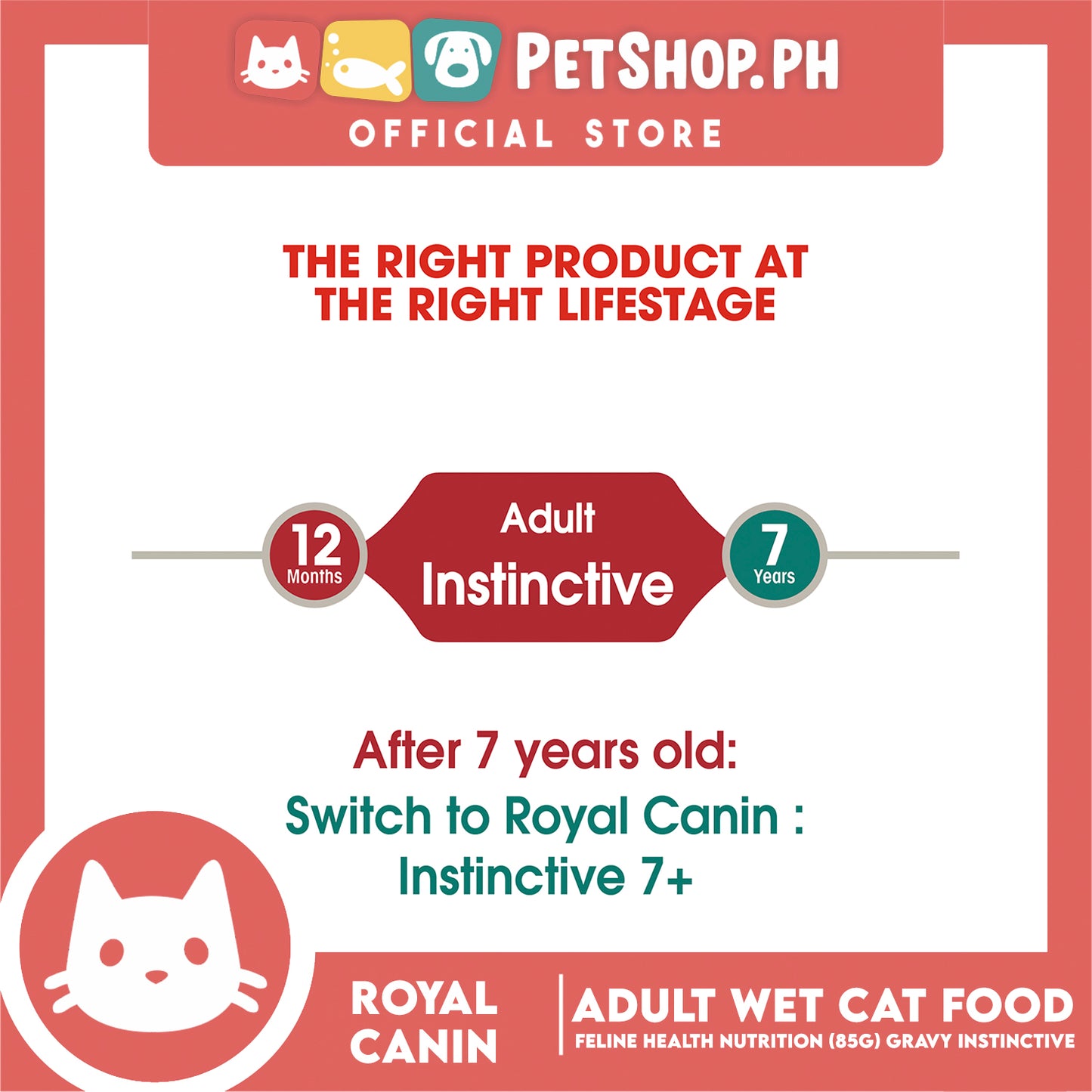 Royal Canin Instinctive Gravy (85g) Adult Wet Cat Food - Feline Health Nutrition