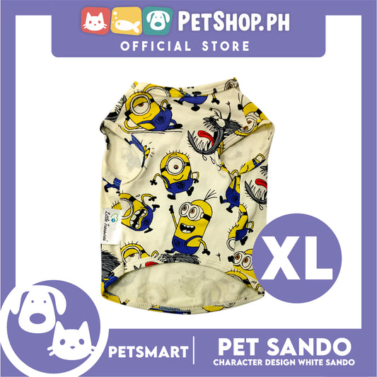 Pet Sando Character Design, White Color (XL) Perfect Fit for Dogs and Cats