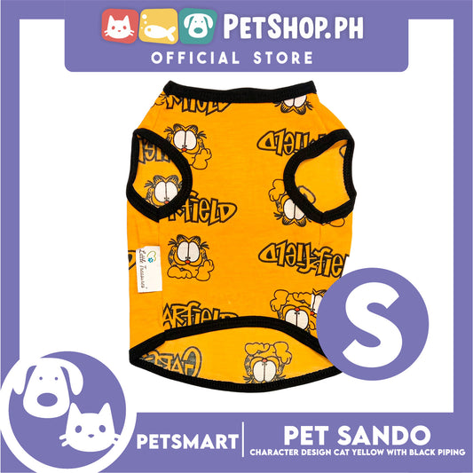 Pet Sando Character Design, Yellow with Black Color Piping Sando (Small) Perfect Fit for Dogs and Cats
