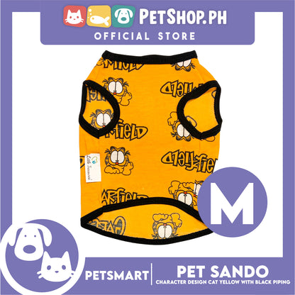 Pet Sando Character Design, Yellow with Black Color Piping Sando (Medium) Perfect Fit for Dogs and Cats