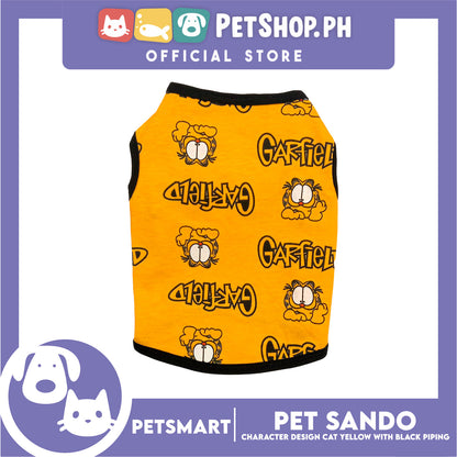 Pet Sando Character Design, Yellow with Black Color Piping Sando (Medium) Perfect Fit for Dogs and Cats