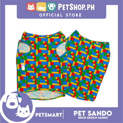 Pet Sando Brick Design, Piping Sando (XL) Perfect Fit for Dogs and Cats