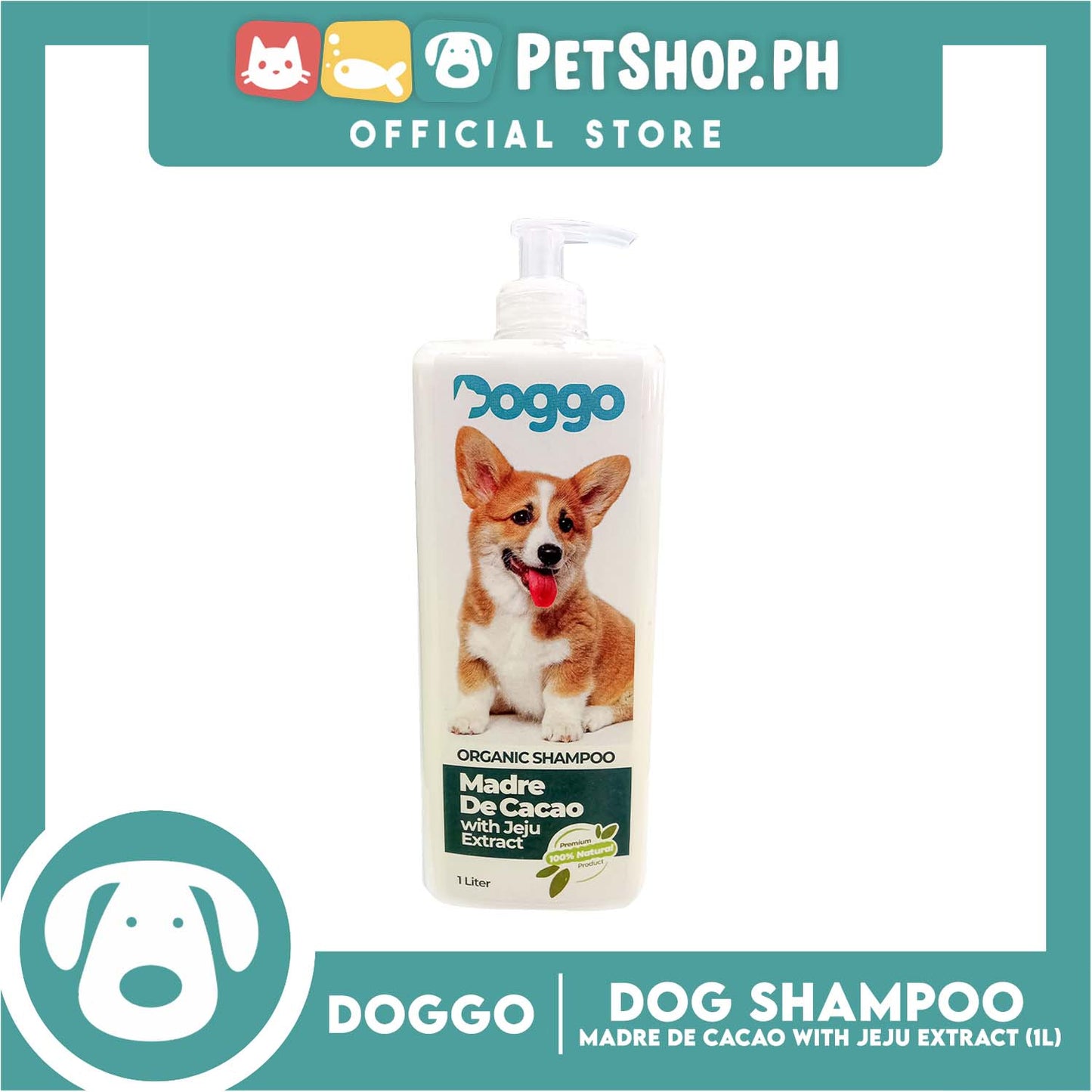 Doggo Organic Shampoo Madre De Cacao with Jeju Extract 1Liter