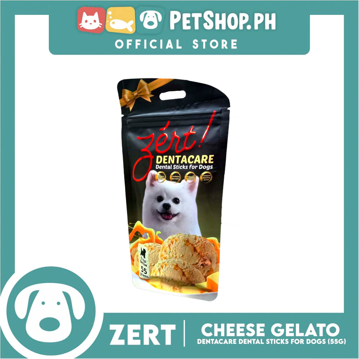 Zert Dog Dentacare Dental Stick for Dogs 55g (Cheese Gelato)