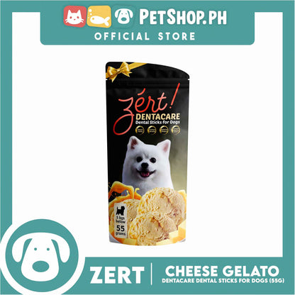Zert Dog Dentacare Dental Stick for Dogs 55g (Cheese Gelato)