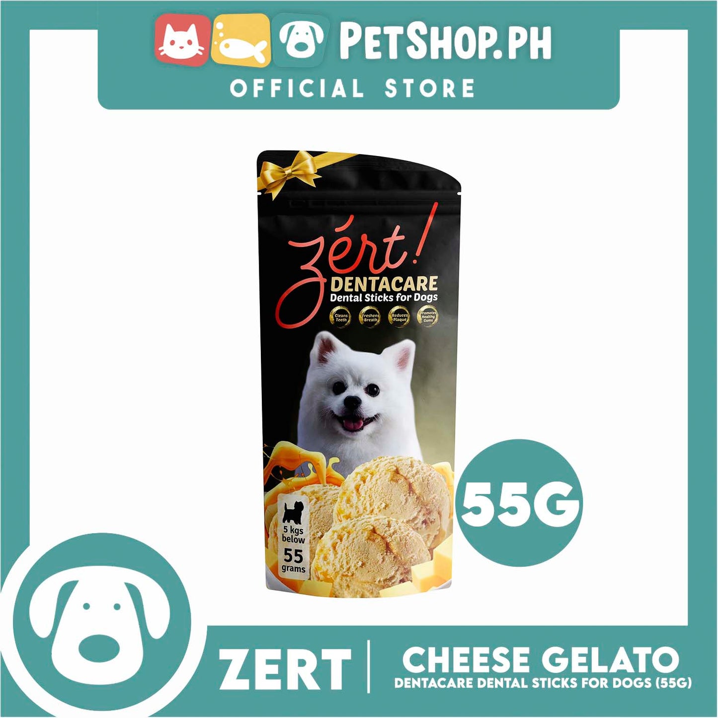 Zert Dog Dentacare Dental Stick for Dogs 55g (Cheese Gelato)