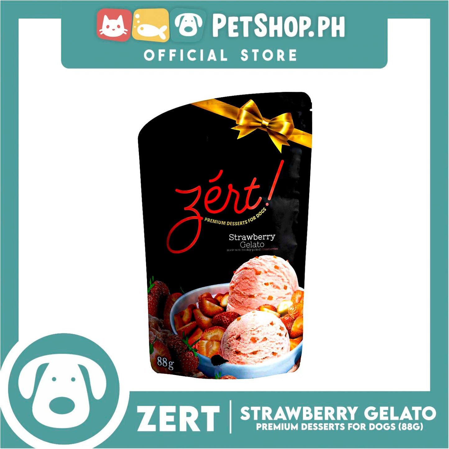 Zert Premium Desserts for Dogs 88g (Strawberry Gelato)