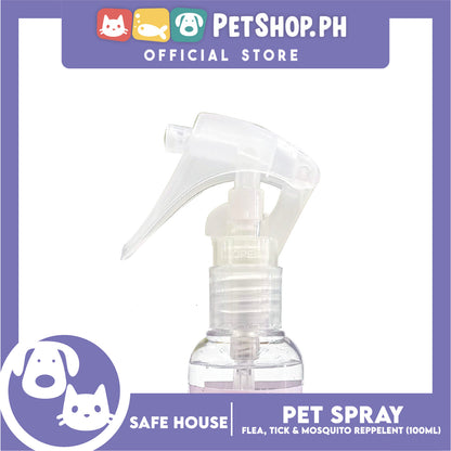 Safe House Natural Pet Care Solutions Flea, Tick and Mosquito Repellent Pet Spray 100ml