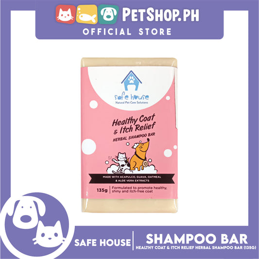 Safe House Natural Pet Care Solutions Herbal Shampoo Bar 135g (Healthy Coat and Itch Relief)
