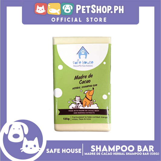 Safe House Natural Pet Care Solutions Herbal Shampoo Bar 135g (Madre de Cacao)