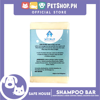 Safe House Natural Pet Care Solutions Herbal Shampoo Bar 135g (Moisturizing and Odor Control)