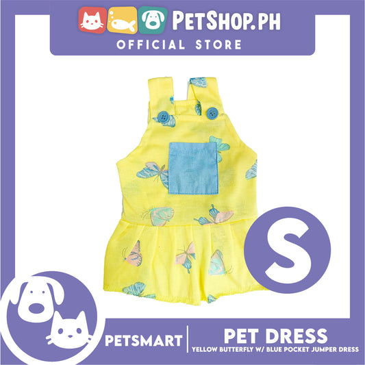 Pet Dress Yellow Butterfly with Blue Pock Jumper (Small) DG-CTN177S