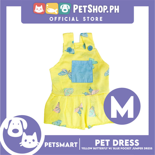 Pet Dress Yellow Butterfly with Blue Pock Jumper (Medium) DG-CTN177M