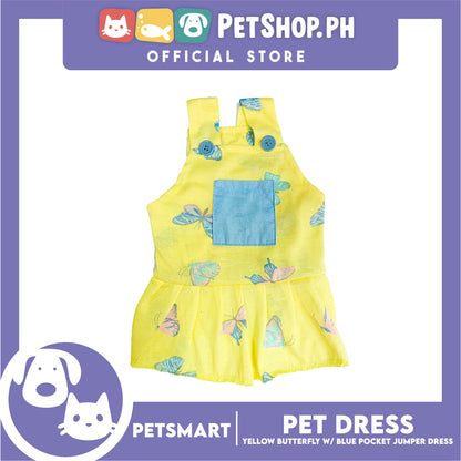 Pet Dress Yellow Butterfly with Blue Pock Jumper (XL) DG-CTN177XL
