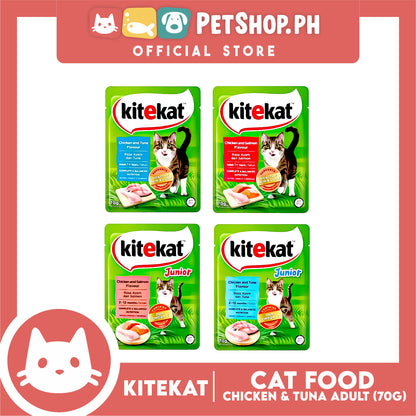 Kitekat Wet Cat Food in Pouch for Adult 70g (Chicken and Tuna)