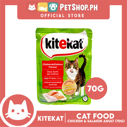 Kitekat Wet Cat Food in Pouch for Adult 70g (Chicken and Salmon)