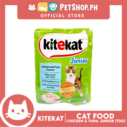 Kitekat Wet Cat Food in Pouch for Junior 70g (Chicken and Tuna)