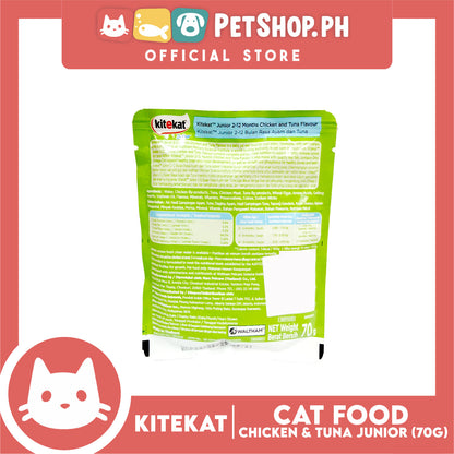 Kitekat Wet Cat Food in Pouch for Junior 70g (Chicken and Tuna)