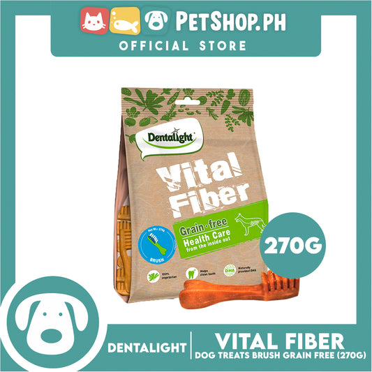 Dentalight Vital Fiber Grain Free Health Care Dental Brush Dog Treats 270g
