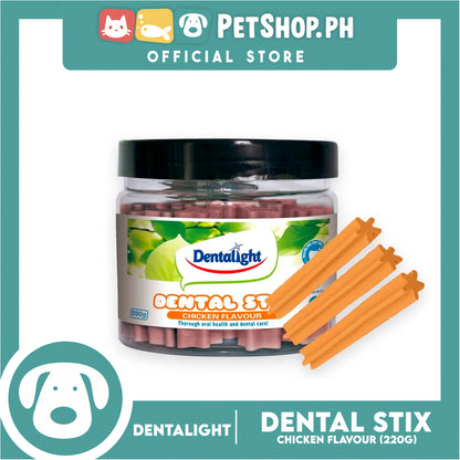 Dentalight Dental Stix Chicken Flavor Dog Treats 220g