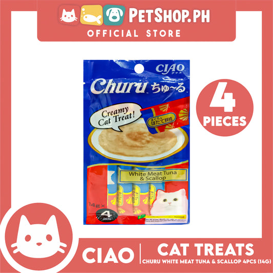 Ciao Churu Cat Treat 14g x 4 Sticks (White Meat Tuna and Scallop)