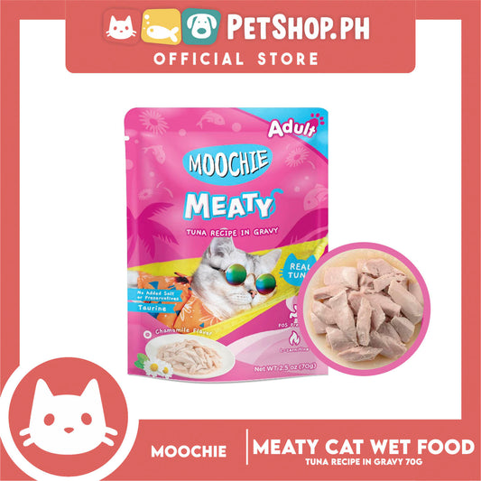 Moochie Meaty Cat Wet Food for Adult 70g (Tuna Recipe in Gravy)