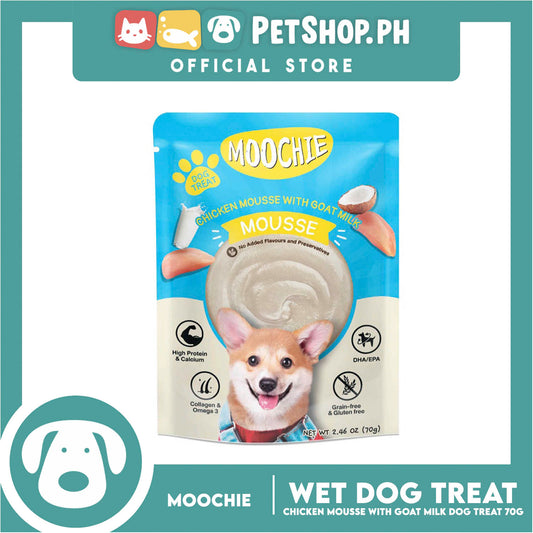 Moochie Wet Food Dog Treat 70g (Chicken Mousse with Goat Milk)