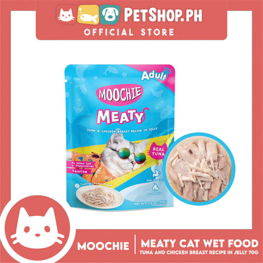 Moochie Meaty Tuna and Chicken Breast Recipe in Jelly 70g