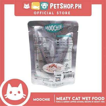 Moochie Cat Wet Food Meaty (Tuna and Green Lipped Mussel Recipe in Gravy) Senior Cats 70g