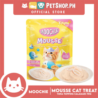 Moochie Cat Wet Food Mousse (Tuna Topping Calamari) Kitten 70g