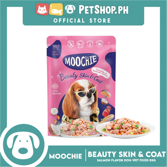 Moochie Beauty Skin and Coat Adult Dog Wet Food (Salmon) 85g
