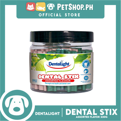Dentalight Dental Stix (Assorted Flavor) Dog Treats for Oral Health and Dental Care 220g