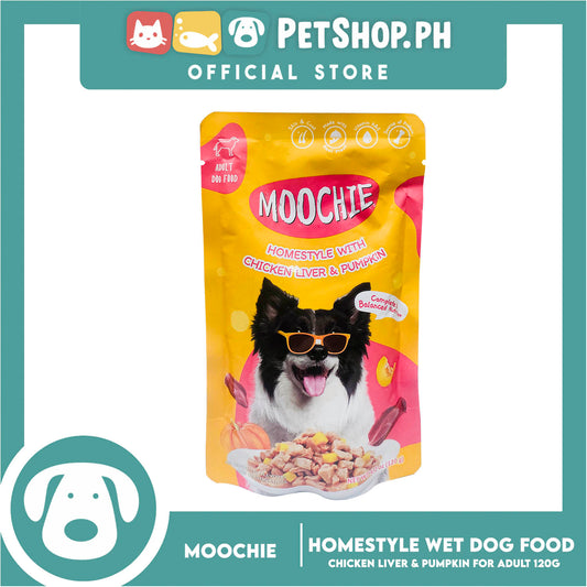 Moochie Dog Wet Food for Adult (Homestyle with Chicken and Liver and Pumpkin) 120g