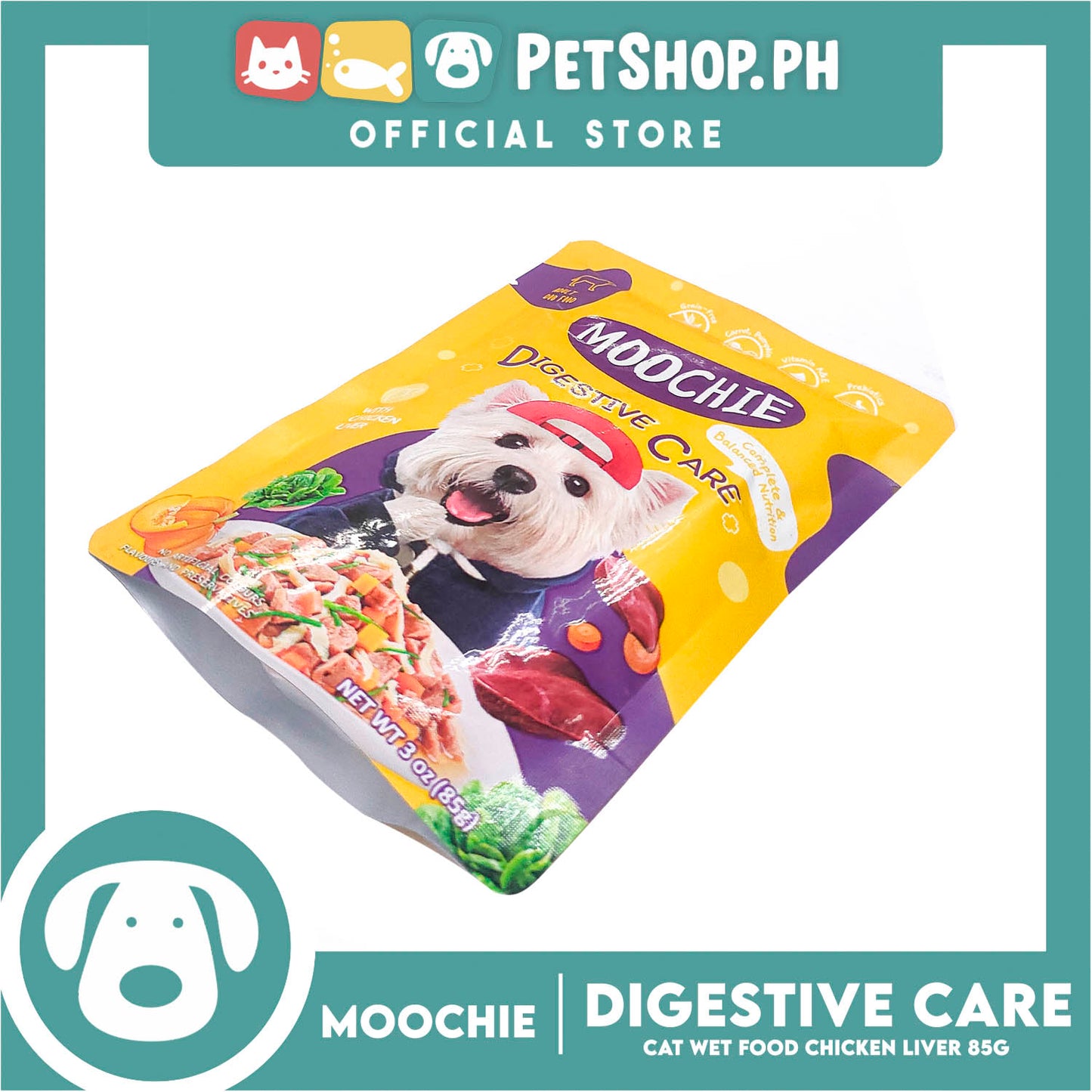 Moochie Digestive Care Adult Dog Wet Food (Chicken Liver) 85g