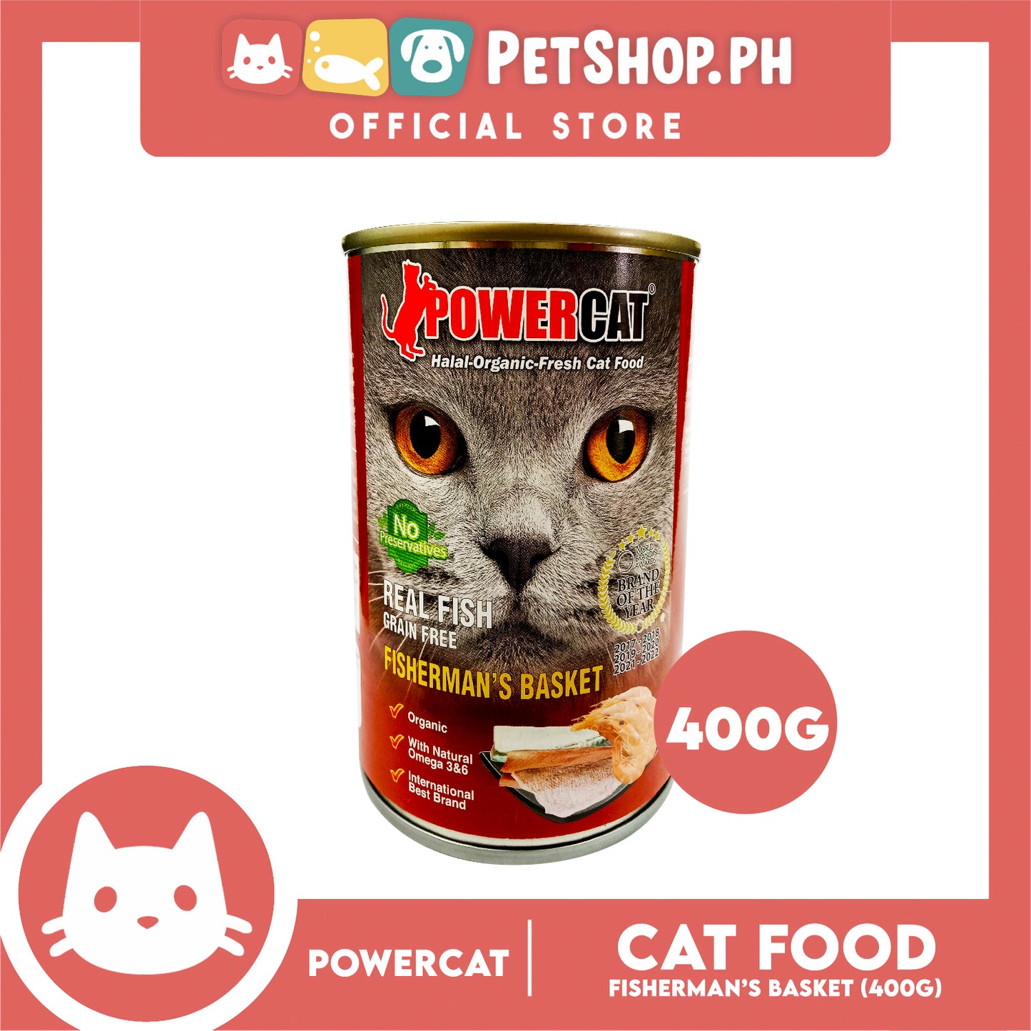 PowerCat Fisherman Basket 400g Wet Canned Cat Food