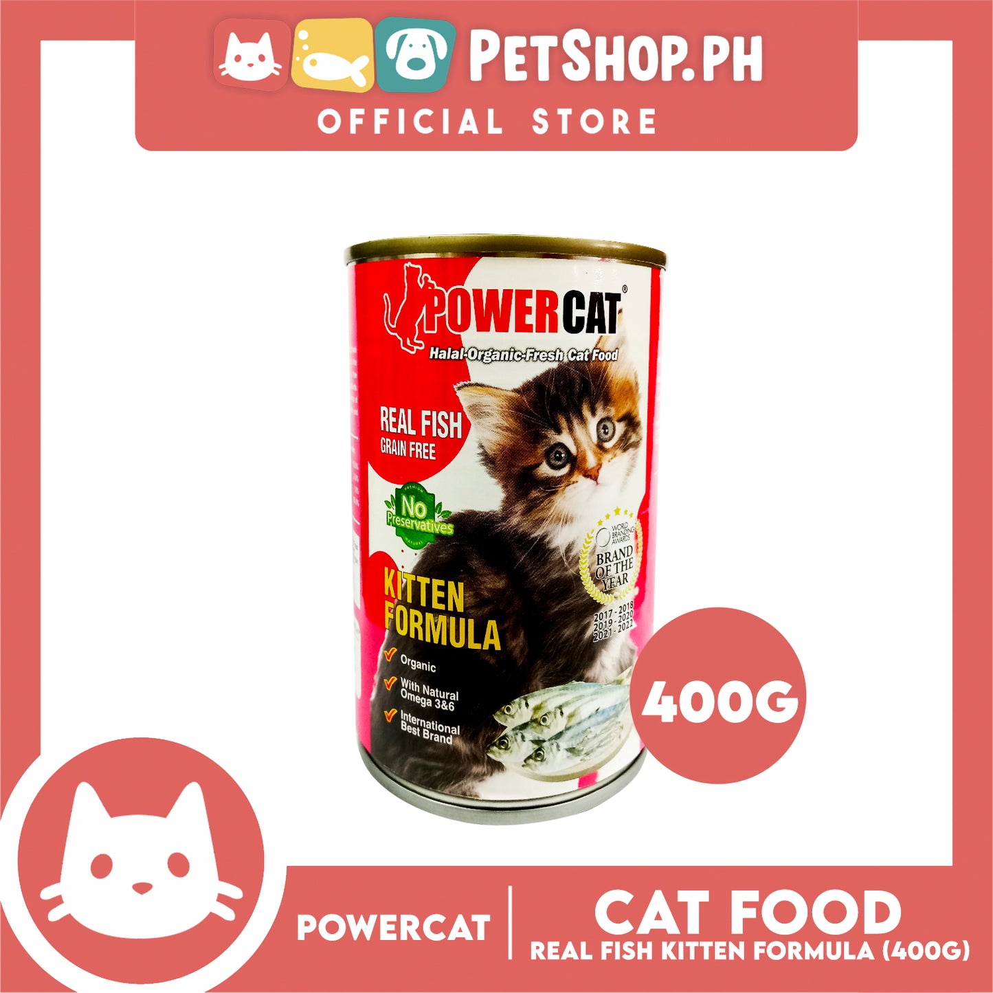 PowerCat Kitten Formula 400g Wet Canned Cat Food