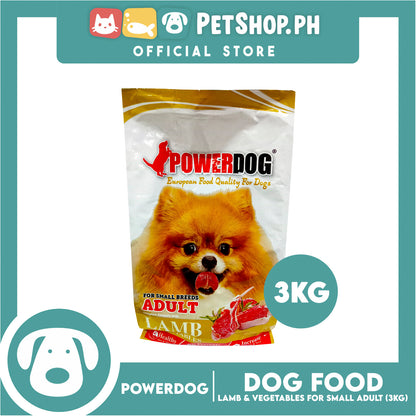 PowerDog Lamb and Vegetables for Small Breeds Adult 3kgs Dry Dog Food