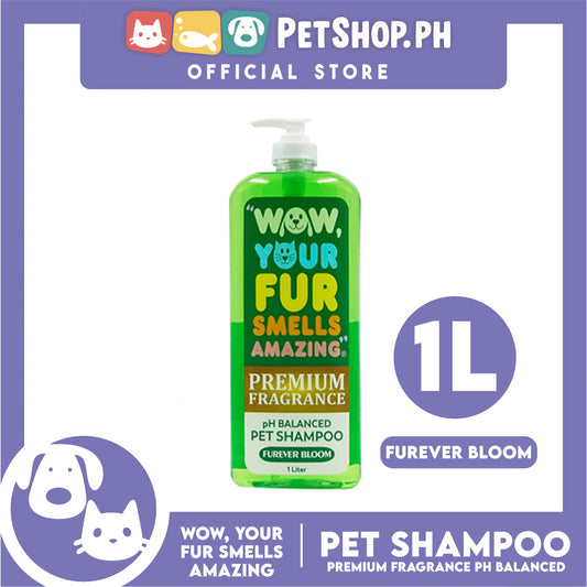 Wow, Your Fur Smells Amazing, Premium Fragrance pH Balanced Pet Shampoo 1L (Furever Bloom)