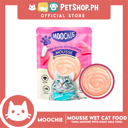 Moochie Mousse Cat Wet Food Cat Treat (Tuna Mousse with Goat Milk) 70g