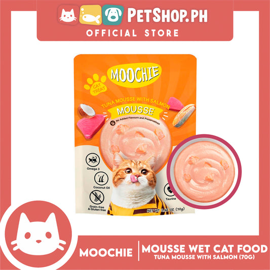 Moochie Mousse Cat Wet Food Cat Treat (Tuna Mousse with Salmon) 70g