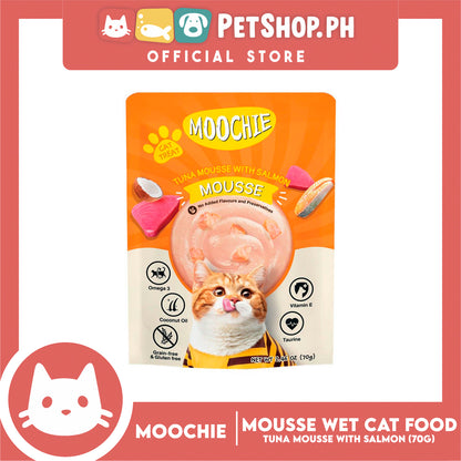 Moochie Mousse Cat Wet Food Cat Treat (Tuna Mousse with Salmon) 70g