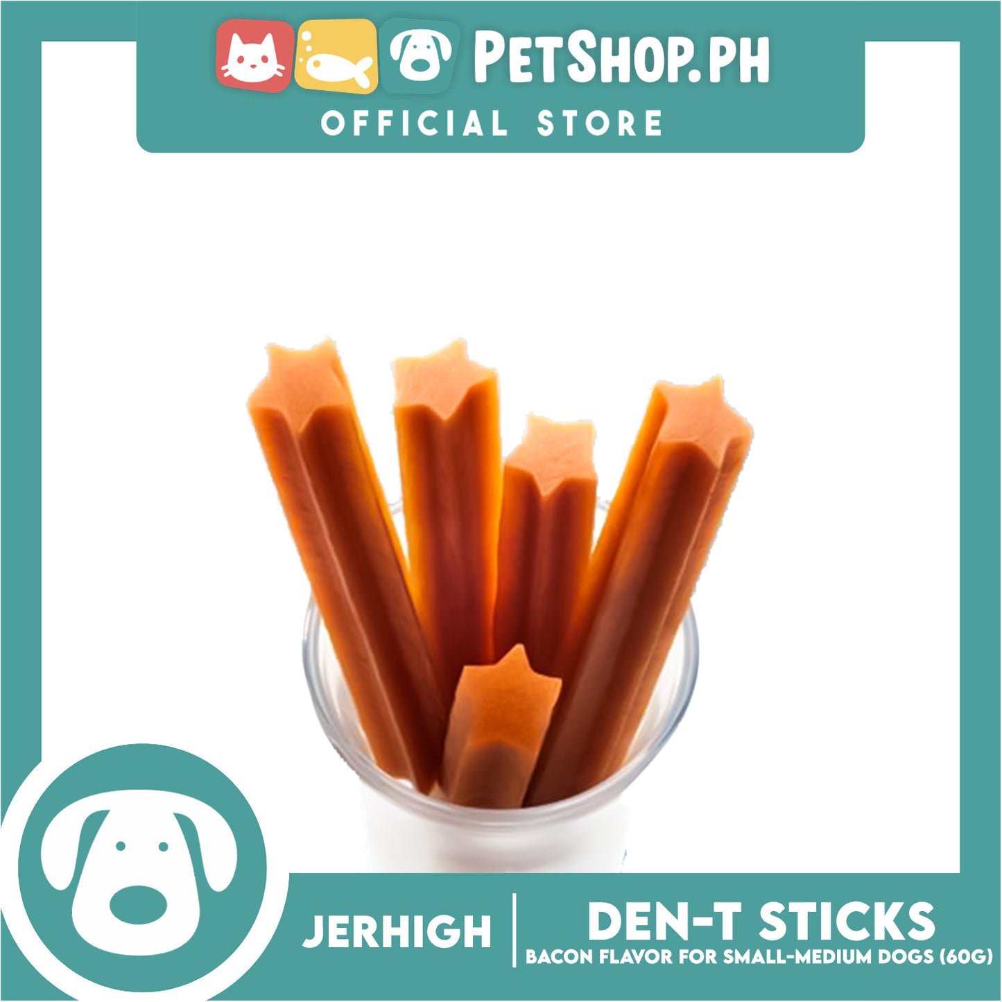 Jerhigh Den-T Stick Bacon Flavor (Dog Dental Treats) 60g