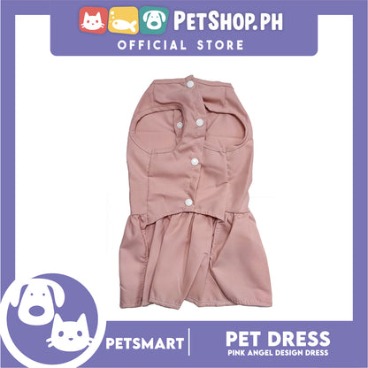 Pet Dress Pink Angel Design (Medium) Pet Clothes