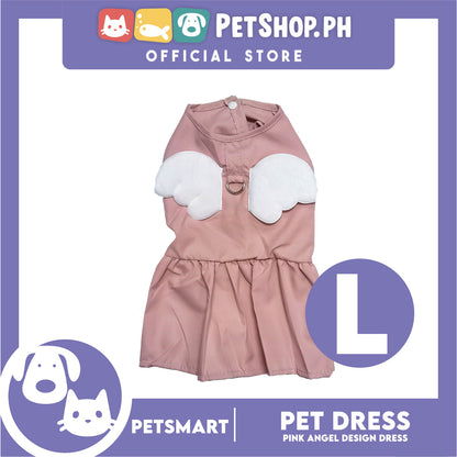 Pet Dress Pink Angel Design (Large) Pet Clothes