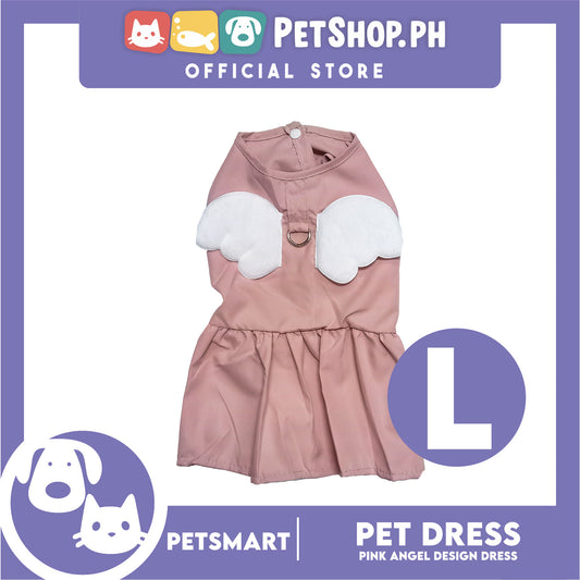 Pet Dress Pink Angel Design (Large) Pet Clothes